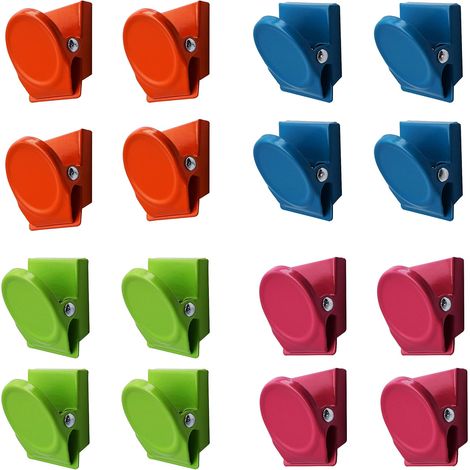 16 Farbige Mehrfarbige Metall-magnetklammern, Magnetische Kühlschrank-whiteboard-wand-memo-notiz-clip