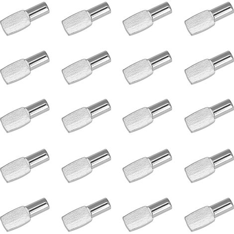 20 Stück Regalstifte, 5 Mm X 19 Mm, Verdickte Trennbolzen, Regalstützen, Dübel, Klampen, Etagere Für Unterhaltungsregale, Silber