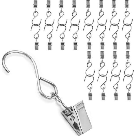 25 Stück Metallhaken Zum Aufhängen, Clip Zum Aufhängen Von Vorhängen, Lichterketten Für Partys, Draht Für Outdoor-aktivitäten, Heimdekoration