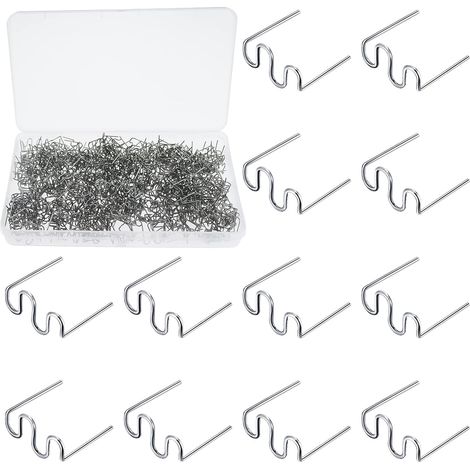 500 Stück Metall-heißklammern, 0,8 Mm Wellenförmige Kunststoff-schweißklammern Für Die Reparatur Von Autostoßstangen, Karosserieschweißen, Mit Box