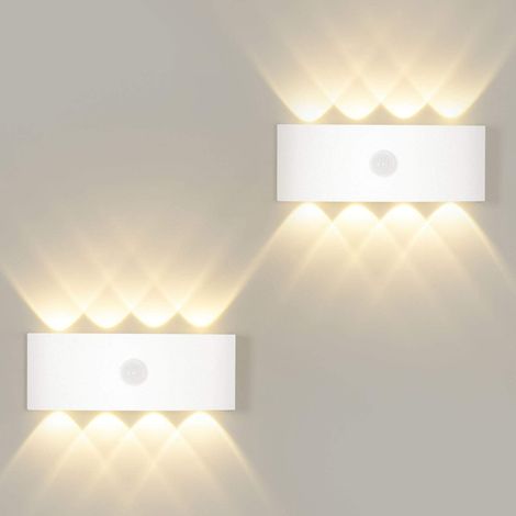 8w Wandleuchte Mit Bewegungsmelder, Automatischer Ein- Und Ausschaltwandleuchte Warmweiß 3000k, Wandleuchten-lichtsensor Für Außen- / Innen Ip65