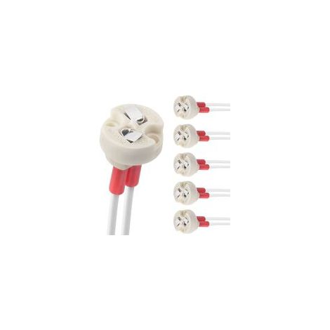 Bi-pin-sockel, G4, Gu5.3, G6.35, Gy6.35, Gx5.3 Mr16, Gz4 Mr11, Halogen-glühlampenfassung, Lampenfassung Mit Keramikkörper (6 Stück)