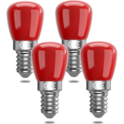 4er-pack Rote E14-led-leuchtmittel, 3 W, E14, Dekorative Rote E14-led-leuchtmittel, 25-w-ersatz, Geeignet Für Umgebungsbeleuchtung, Halloween, Weihnachten [energieklasse F]