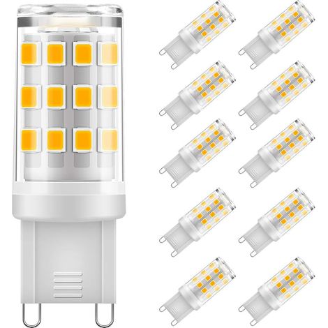 G9-led-leuchtmittel, 3 W, Entspricht 30 W G9-halogen, 300 Lm, Warmweiß 3000 K, Flimmerfrei, Ac 220 V, Nicht Dimmbar, 10er-pack [energieklasse F]