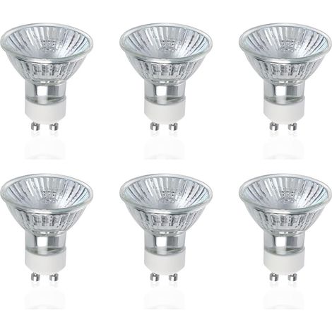 Gu10-halogenlampen, 6 Stück, 50 W, Gu10-halogenstrahler, Ac 220 V–240 V, 700 Lumen, 40° Abstrahlwinkel, 2800 K Warmweiß, Dimmbar