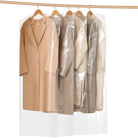 Kleiderhüllen, 30 Stück, Staubschutz, Staubdichter Beutel, Transparente Schutzhüllen Für Kleider, Anzüge, Mäntel, 60 X 120 Cm