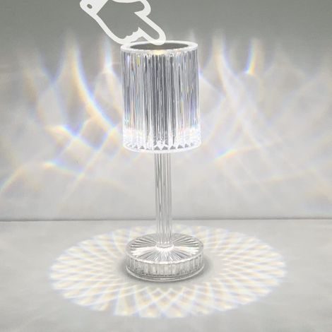 Kristall-led-tischlampe, Wiederaufladbare Kabellose Tischlampe, Touch-dimm-led-nachttischlampe Für Wohnzimmer, Hotel, Schlafzimmer, Muttertag