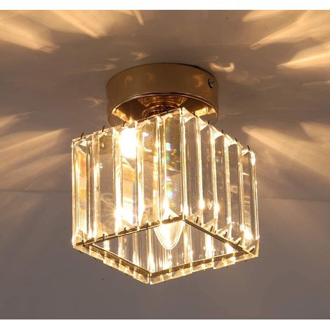 Kristall-deckenleuchte, 60 W, Mini-quadrat-kronleuchter, Unterputzmontage, Modern, Zusammenklappbar, Nah An Der Decke, Esszimmer, Schlafzimmer, Küche, Flur, Innenhof, Halle, Pendelleuchte, E27-sockel