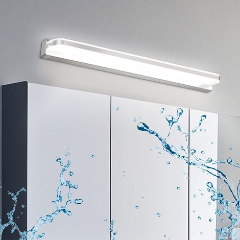 Led-spiegellampe 7w 42cm Kaltweiß, Badezimmerspiegel-wandlampe Ip44 Wasserdicht 6000k 600lm, Acryl Moderne Led-wandlampe Schranklampe Badezimmerbeleuchtung