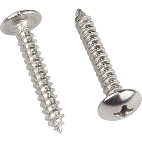 M4 X 25 Mm, 40 Stück, Rundkopf-holzschrauben, 304 Edelstahl, Kreuzschlitzschrauben, Pilzkopf, Selbstschneidende Schrauben, Befestigungselemente