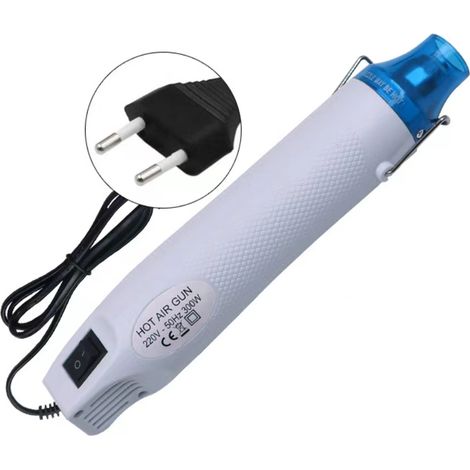Mini-heißluftpistole, Elektrisch, 300 W, Tragbare Heißluftpistole, Temperatur, Diy-heißluftpistole Zum Trocknen Von Farbe, Stempel, Erhitzen Von Ton (weiß)
