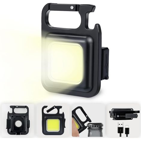Mini Wiederaufladbare Led-arbeitsleuchte, Extrem Leistungsstarke Taschenlampe, 800 Lumen, Magnetisch, Tragbar, Kleine Schlüsselanhänger-taschenlampen, Wasserdicht, Für Camping, Reparatur, Notfalllampe