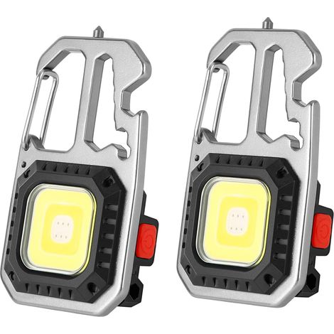 Mini Wiederaufladbare Led-arbeitsleuchte, 800 Lumen, Mini-taschenlampe, Schlüsselanhänger-lampe, Inspektionslampen, Wasserdichte Magnetische Led-handlampe Für Camping, Reparatur, Notbeleuchtung [energ