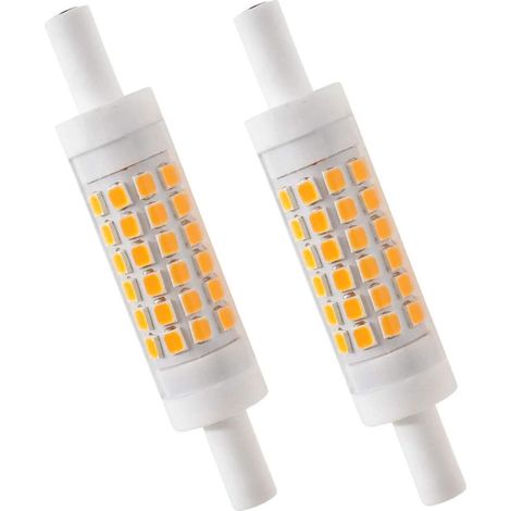 R7s Led 78 Mm Dimmbar Warmweiß 2700 K 5 W J78 Led-lampe 450 Lm Ersetzt Die 50 W Halogenlampe Leuchtmittel 230 V 83 Ra, 2er-pack [energieklasse E]