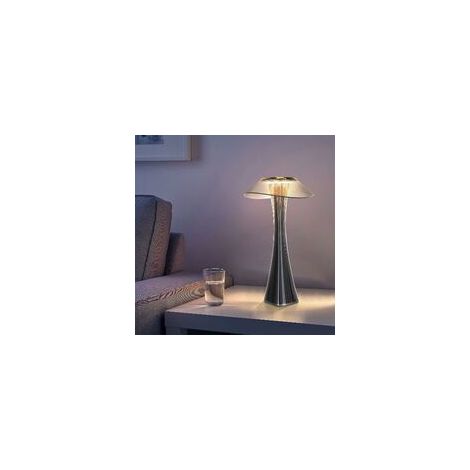 Wiederaufladbare Led-tischleuchte Mit Touch-funktion Aus Titan – Pmma-schirm – 3 W – Bis Zu 10 Stunden Akkulaufzeit – Für Schlafzimmer Und Büro
