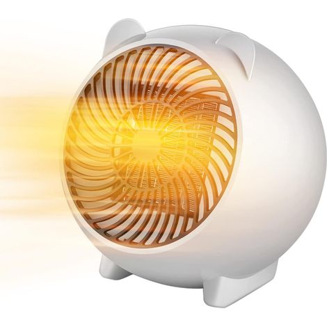 Elektrische Heizung, 500 W Ptc-raumheizung Mit Thermostatfunktion, Schnell Aufheizender Heizlüfter Mit Überhitzungsschutz Für Büro, Zuhause, Badezimmer