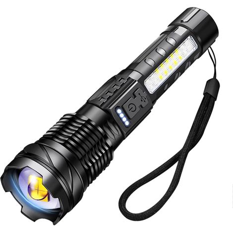 A76 Ultra Leistungsstarke Led-taschenlampe, 20.000 Lumen, Wiederaufladbare Usb-taschenlampe, 7 Modi, Taktische Taschenlampe Mit Clip Für Camping, Wandern, Notfall [energieklasse A]
