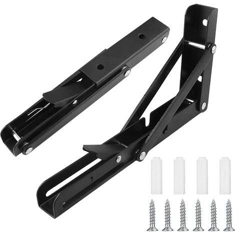 Klappbare Konsolenhalterung Aus Edelstahl, Tragende Klappbare Regalhalterungen, Robuste Einziehbare Faltbare Konsolenhalterung, Für Garage, Küche, Schlafzimmer. (20 Cm, 2 Stück)
