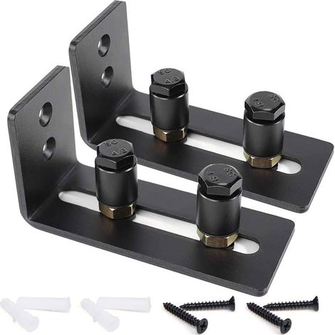 2er-pack Verstellbare Bodenführungsrolle Für Scheunentore, Schwarz, Super Glatt Und Leise, Einfach Zu Installieren (2 Rollen), Passend Für Alle Türgrößen