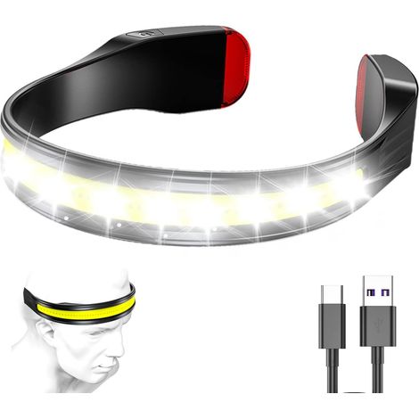 Wiederaufladbare Stirnlampen – Leichte, Wasserdichte, Extrem Leistungsstarke Led-stirnlampe, 230°-taschenlampe, 3 Modi, 500 Lumen, Ipx6 Wasserdicht Und Roter Rückscheinwerfer, Geeignet Für Camping, Wa