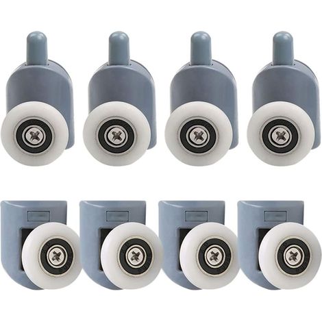 23-mm-duschkabinenrollen – 8er-set Aus Abs Und Aluminium – Für 5–6 Mm Glas – Leise Und Langlebig