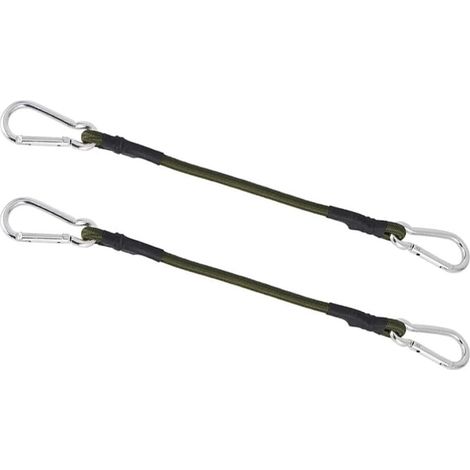Packung Mit 2 Robusten 30 Cm Langen Mini-bungee-seilen Mit Karabiner Für Camping, Gepäck, Reisen