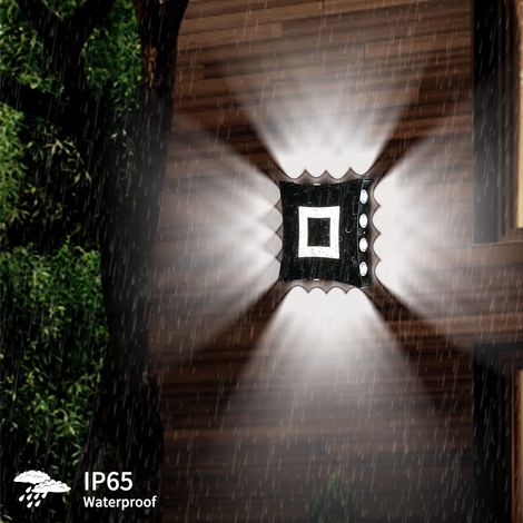 22-w-außenwandleuchte – Aluminium Und Acryl – Wasserdicht Nach Ip65 – 6000 K Kaltweißes Licht – 2200 Lm Lichtstrom – Abmessungen: 22,5 X 22,5 X 5 Cm