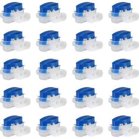 Packung Mit 20 Wasserdichten Kabelverbindern – Hochwertiges Abs – Querschnitt 0,5 Bis 1,5 Mm² – Schnelle Montage Ohne Abisolieren – Für Feuchte Baustellen
