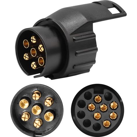 7- Bis 13-poliger Anhängeradapter, 7-polige Anhängersteckdose Für Autoanhänger, Traktor, Wohnwagen, Fahrradträger (1 Stück)