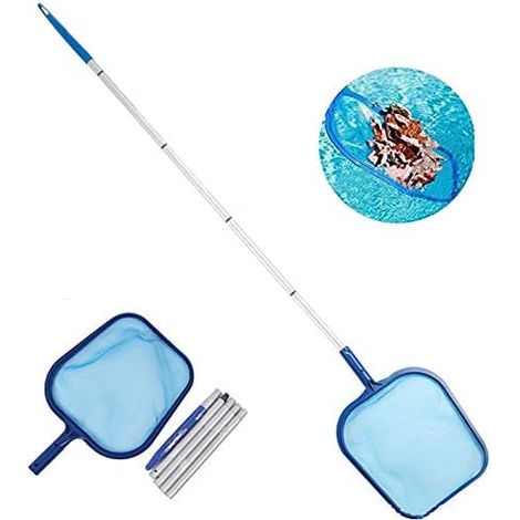 Pool-skimmernetz – 120 Cm Aluminiumschaft – Weiches Nylongewebe Für Schmutz – Effektive Pool- Und Spa-reinigung