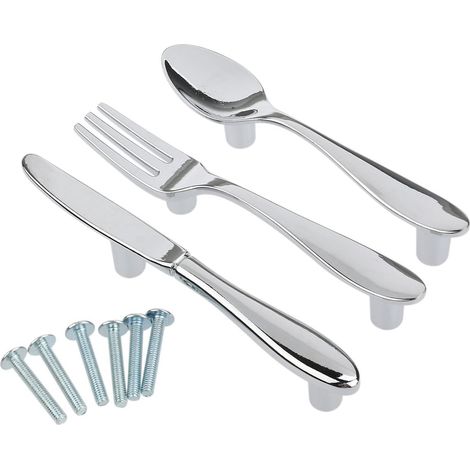 3 Stück Messer Löffel Gabel Küche Schrank Schublade Schrank Pull Sleeve Knöpfe