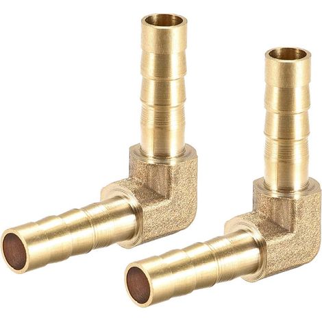 Karte 2 Stück 6 Mm Messing-schlauch Mit Widerhaken, 90-grad-winkelrohrkupplung