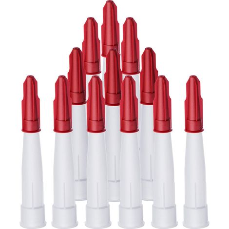 24 Packungen Dichtungsdüsenkappen, Inklusive 12 Packungen Weißer Dichtungsdüsen Und 12 Packungen Roter Dichtungskappen, Kunststoff