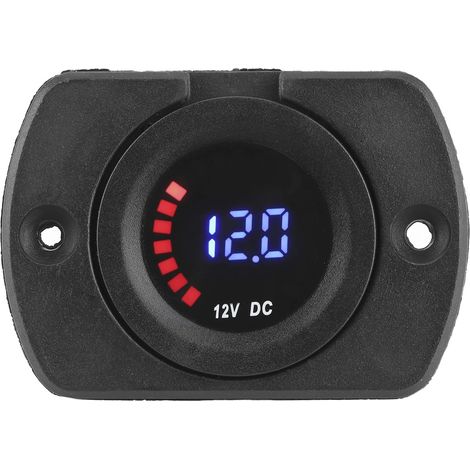 Pc-spannungsmesser, Bunt, Bildschirmhemmend, Schwarz, Marine-voltmeter, Zuverlässig Für Auto, Boot, Motorrad, Fahrzeugmodifikation (mit Panel)