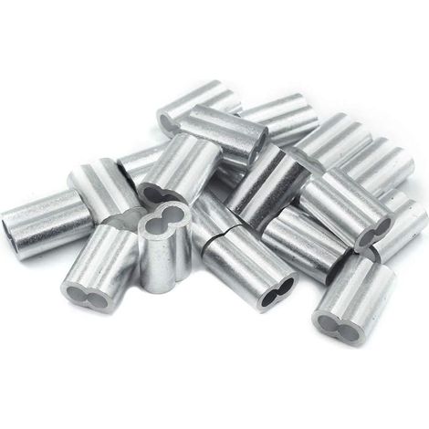 20x Aluminium-crimphülsen Mit Doppel-aderendhülsen 4,0 Mm Aluminium-aderendhülsen, Crimp-clip, Presshülsen, Crimphülsen, Drahtseilverbinder