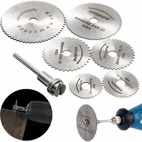 6 Stück Hss-sägeblätter Mit Schaftverlängerung, 1 Stück 1/8 Zoll, Schneidrad-set Für Rotationswerkzeuge