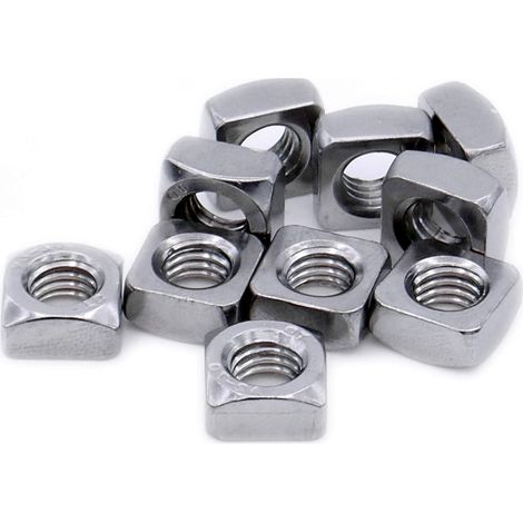 M10 (10 Mm) Vierkantmutter (abgeschrägt) – Edelstahl (a2) (20 Stück)