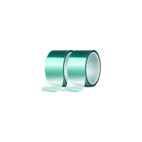 2 Rollen Pet-pulverbeschichtetes Grünes Hochtemperatur-polyester-abdeckband, Ideal Für Lackier- Und Eloxierungsanwendungen (50 Mm X 33 M)