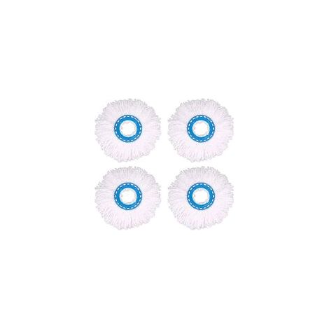 4 Stück Mikrofaser-besenköpfe, Runde Ersatz-moppköpfe, 360-grad-drehmoppköpfe Für Die Bodenreinigung (durchmesser 16 Cm)