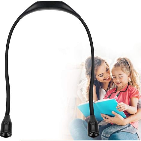 Nacken-leselampe Mit 3 Einstellbaren Helligkeitsstufen, 4 Led-nachtlampe, Usb-kabel, Wiederaufladbar, Flexible Freisprech-leseleuchte Für Buch/lesen/sport/aktivitäten Im Freien