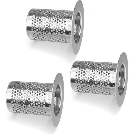 Dusch-haarfilter, 3 Stück Edelstahl-badezimmer-waschbeckenfilter, 5,5 X 5 Cm Waschbecken-stopper-filter Für Balkon, Küche, Badezimmer, Bodenablauffilter