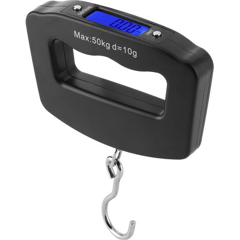 Digitale Angelwaage, Gepäckwaage, 110 Lb/50 Kg, Elektronische Digitale Gewichtswaage, Tragbarer Haken Zum Aufhängen, Großes Lcd-display Mit Hintergrundbeleuchtung, Für Küche, Angeln, Lebensmittel, Ver