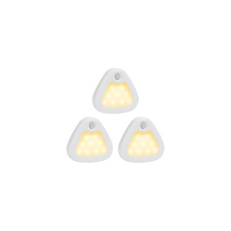 3er-pack Kabellose, Batteriebetriebene Bewegungsmelder-leuchten, Superhelle Led-leuchten Mit Magnetstreifen/3m-klebebändern Für Schränke, Flure, Treppen, Warmes Licht