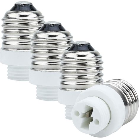 4x Lampensockel-adapter E27 Auf G9 In Weiss - Set Mit 4 Reformatierten Lampensockel-konvertern Für Glühlampen, Led, Halogen, Energiesparlampen
