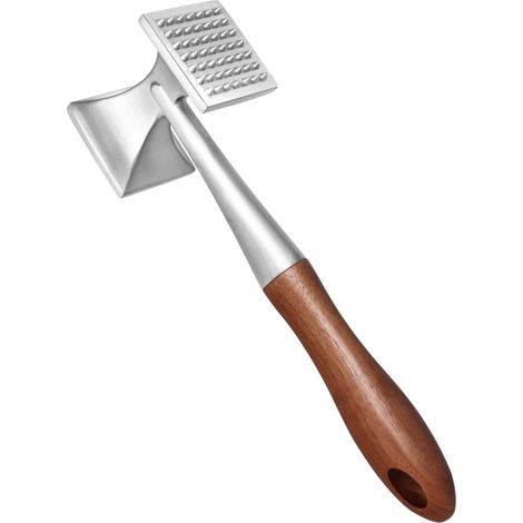 Fleischhammer, Robuster Fleischklopfer, Steakhammer Mit Holzgriff Und Lebensmittelechter Zinklegierung, 2-in-1-küchenhammer, 26 Cm