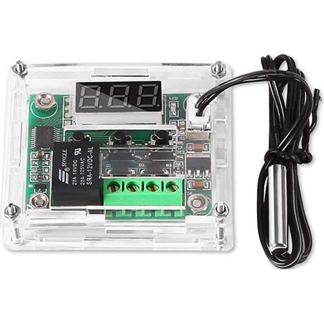 1 Stück 12v Temperaturreglermodul Mit Gehäuse, Xh W1209 Display Digitales Thermostatmodul Mit Wasserdichter Ntc-sonde
