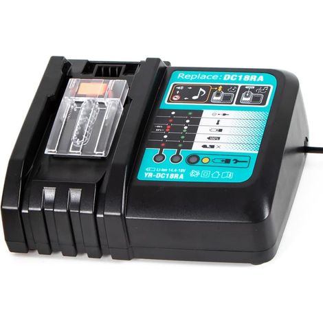 Dc18rc 14.4v-18v 3a Chargeur Rapide Chargeur De Remplacement Pour Makita Dc18ra Dc18rd Batteries Pour Bl1860b Bl1850b Bl1840 Bl1830 Bl1820 Bl1430 Bl1440 Bl1450-rapanda