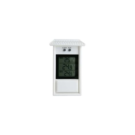 Wetterfestes Digitales Thermometer, Klassisches Design, Genaue Messung Für Drinnen Und Draußen, Geeignet Für Garten, Gewächshaus, Wachstumsraum, Weiß