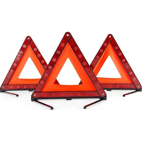 Notfall-sets, Warndreiecke, Warnschild Für Die Sicherheit Im Auto, Faltbar, Reflektierend, Universell, Aus Kunststoff (3 Stück)