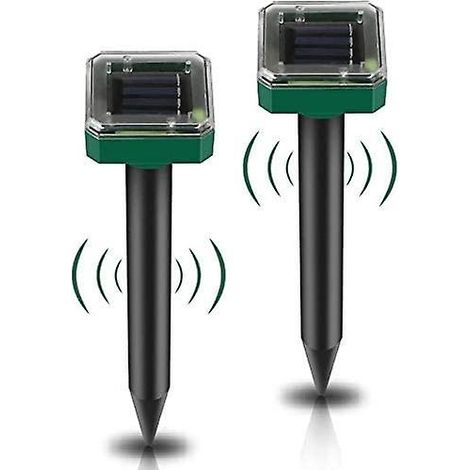 2er-pack Solar-rattenpfahl – Ultraschall-rattenvertreiber – Solar-rattenvertreiber Für Schlangen, Wühlmäuse Und Andere Tiere